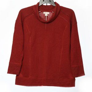 Style&co Crimson Funnel-Neck Sweatshirt Sz OX